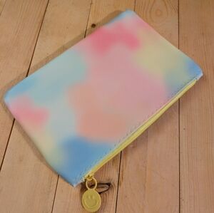 ipsy Colorful Tie-Dye Wallet with Smiley Zipper